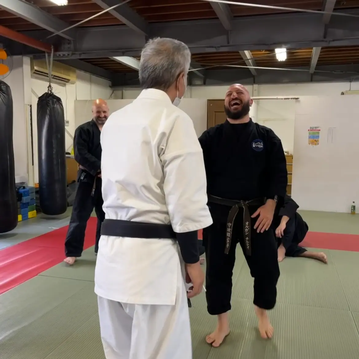Olgun Tiltay with Nobuya Tagami Sensei [9th Dan Tomarite Karate] in Ise Japan